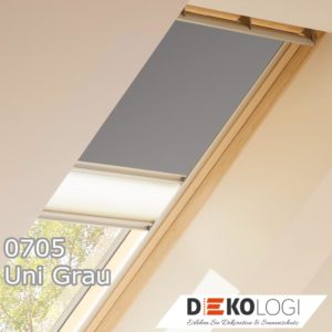 Sichtschutz Faltrollo und Verdunkelung Plus Farbe 0705 Uni Grau