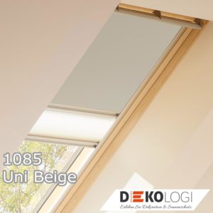 Sichtschutz Faltrollo und Verdunkelung Plus Farbe 1085 Uni Beige