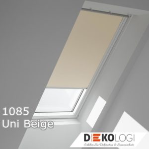 Dachfenster Sonnenschutz DKL mit Griffleiste Dekor 1085 Uni Beige