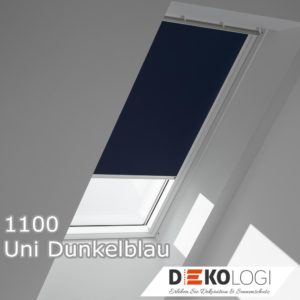 Dachfenster Sonnenschutz DKL mit Griffleiste Dekor 1100 Uni Dunkelblau