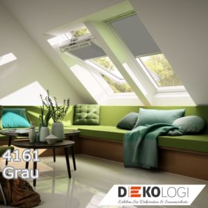 Rollo für Dachfenster lichtdurchlässig in RFL 4161 Grau