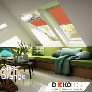 Rollo für Dachfenster lichtdurchlässig in 4164 Orange