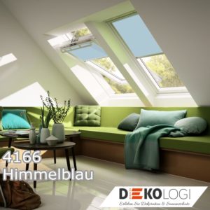 Rollo für Dachfenster lichtdurchlässig in 4166 Himmelblau