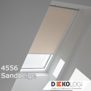 Dachfenster Sonnenschutz DKL mit Griffleiste Dekor Sandbeige