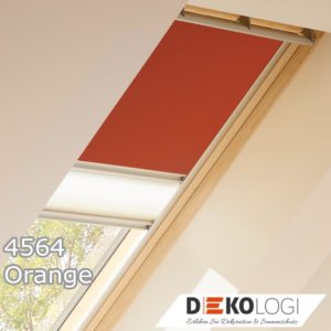 Verdunkelungsrollo Plus DFD mit Schienen Farbe 4564 Orange