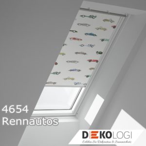 Dachfenster verdunkeln Dekor 4654 Rennautos
