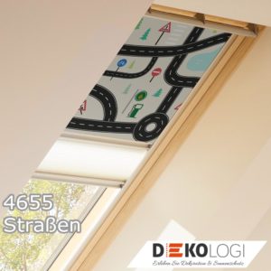Velux Set aus Faltstore und Verdunkelungsrollo 4655 Straßen