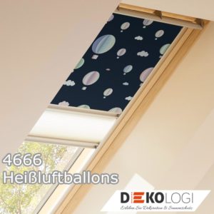 Velux Set aus Faltstore und Verdunkelungsrollo 4666 Heißluftballon