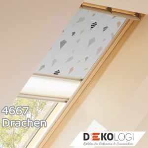 Velux Set aus Faltstore und Verdunkelungsrollo 4667 Drachen
