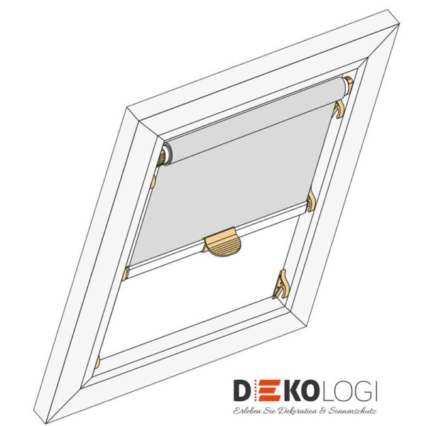 Zeichnung Haltekrallen Rollo grau