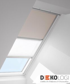 Original Velux Kombi DFD Rollo und Faltstore in beige