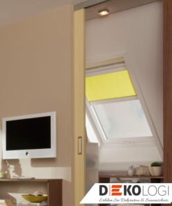 Elektro Verdunkelungsrollo für Dachfenster gelb