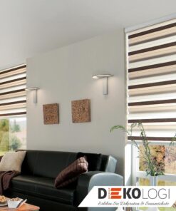 Doppelrollo beige braun