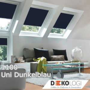 Dachfenster Solar Batterie Rollo 1100 Uni Dunkelblau