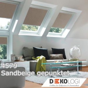 Vier Original Velux Verdunkelungsrollos Solarbetrieben Sandbeige