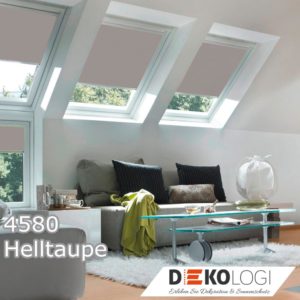 Vier Original Velux Verdunkelungsrollos Solarbetrieben Helltaupe