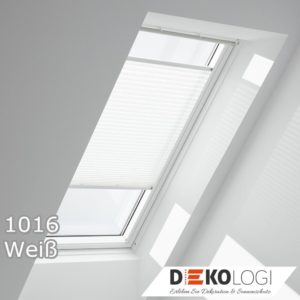 1016 Weiß Faltrollo Rollo Plissee Sichtschutz FHL