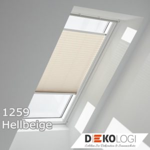 1259 Hellbeige Velux Faltstore Plissee FHL