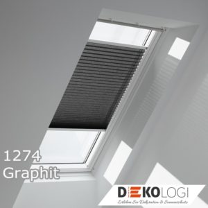 1274 Graphit Velux Faltstore Plissee FHL