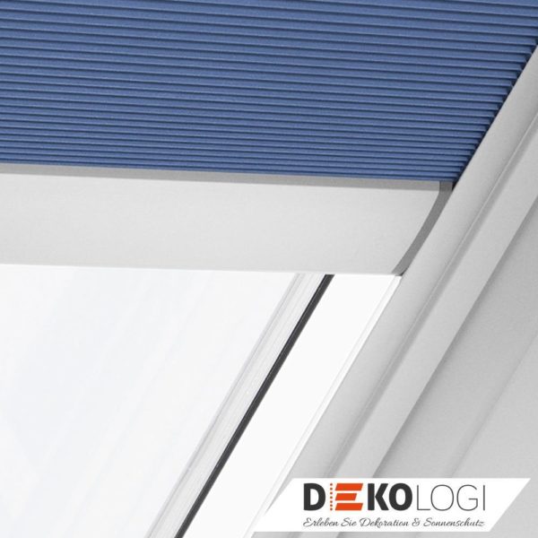 Velux Elektro Wabenplissee in blau FMC