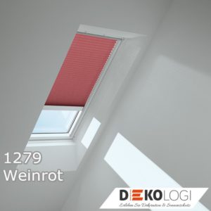 Dachfenster Faltstore Dekor 1279 Weinrot