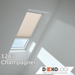Dachfenster Plissee Dekor 1283 Champagner