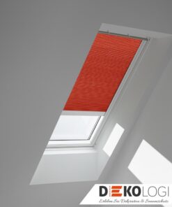 Velux Wabenplissee solarbetrieben in orange