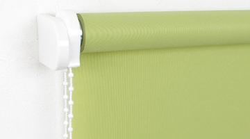 Rollo grün Klemmfix mit weißer Kette