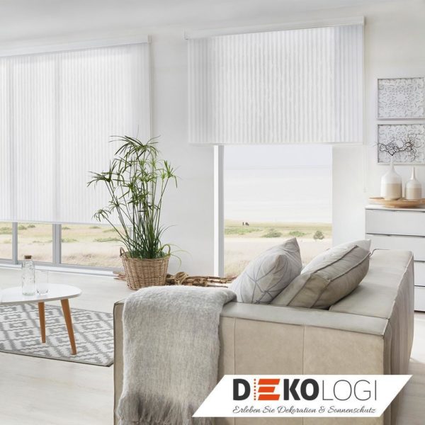 XL Kassettenrollo in weiß