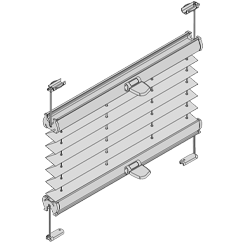 Piktogramm einer verspannten Plissee Anlage 1