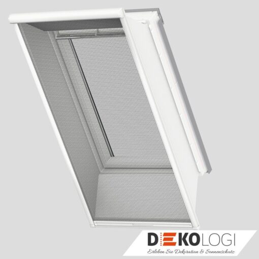 Velux Insektenschutzrollo ZIL mit weißen Rahmen