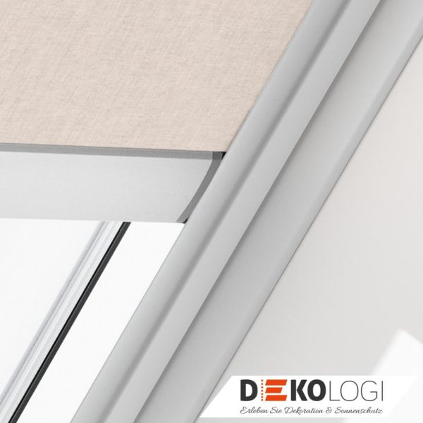 Elektrisches Sichtschutzrollo von Velux beige