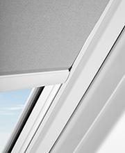 Original Roto Verdunkelungsrollo mit Seitenschienen grau