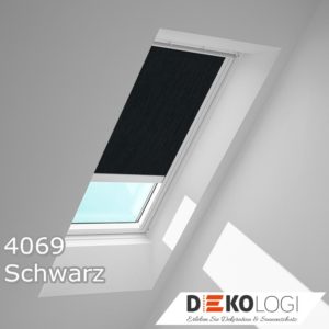 Elektrisch betrieben Integra Original Velux Elektro Sichtschutzrollo 4069 Schwarz