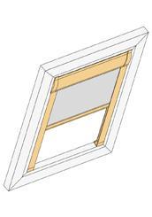 Rollo schienengeführt für Fenster im Rahmen