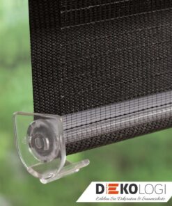 Doppelrollo mit festen Maßen in schwarz