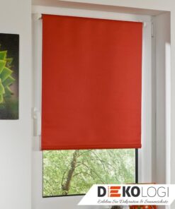 Verdunkelungs-Rollo Klemmfix zum klemmen in rot Thermorollo