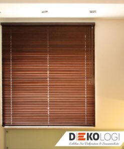 Fenster Holz Jalousie in weiß schwarz elfenbein gelb mahagoni