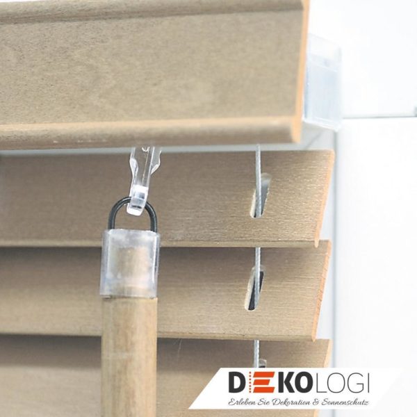 Maßjalousie Holz Leiterkordel Natur