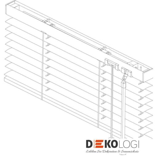 Piktogramm Aluminium Jalousie Wendestab rechts