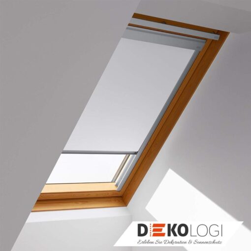 Eingebautes Classic Rollo Holzfenster weiß