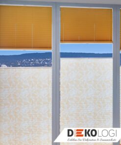 Drei Tag und Nacht Plissee Kombination Orange weiß