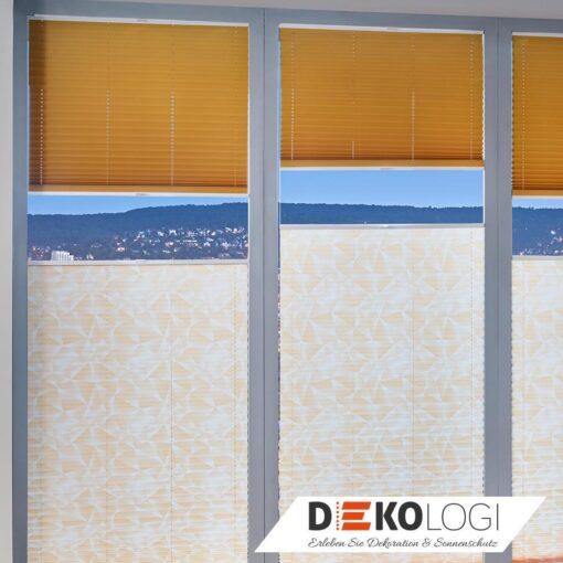 Drei Tag und Nacht Plissee Kombination Orange weiß