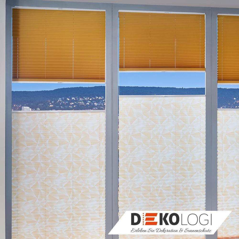 Drei Tag und Nacht Plissee Kombination Orange weiĂź