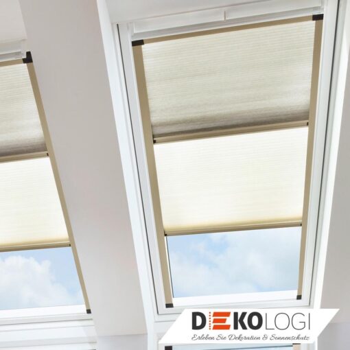 Dachfenster Plissee beige Roto Velux Fakro Braas