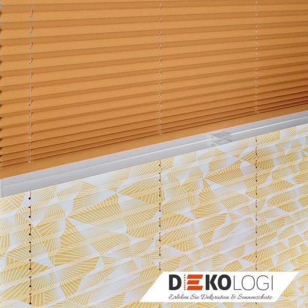 Drei Tag und Nacht Plissee mit zwei Stoffen