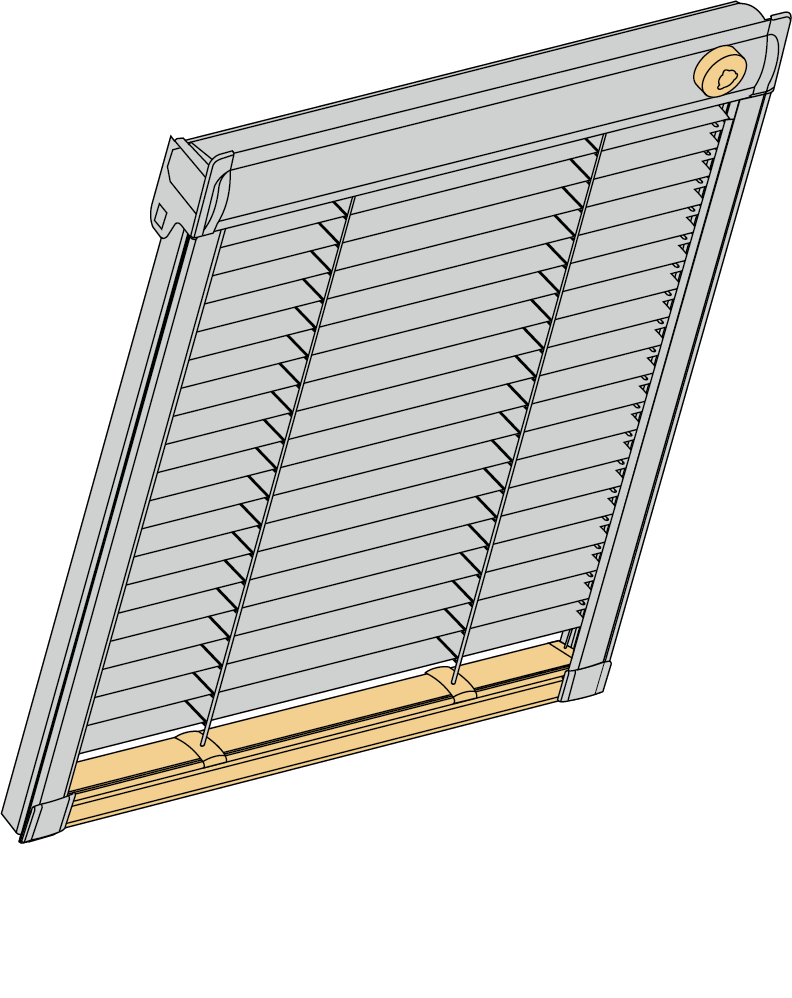 Piktogramm Jalousie für Dachfenster Velux Roto Fakro