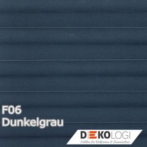 F06 Dunkelgrau Plissee mit Schienen