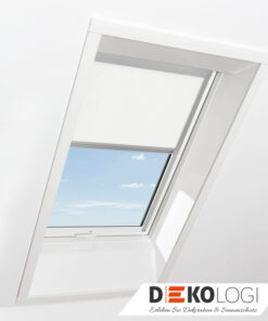 Graues Roto Sichtschutzrollo mit Schienen ZRE