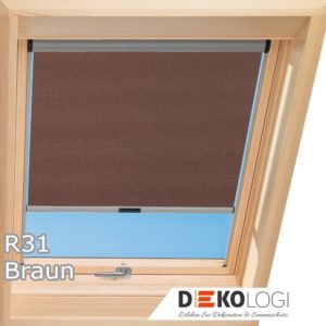 R31 Braun Sonnenschutz mit Schienen